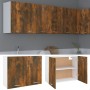 Armario colgante "Lyon" de, roble ahumado, 80x31x60 cm, madera de ingeniería en Armarios de cocina | Comprar online en Foru.es