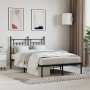 Estructura de cama con cabecero metal negro 120x190 cm de vidaXL, Camas y somieres - Ref: Foro24-353534, Precio: 110,81 €, De...