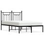 Estructura de cama con cabecero metal negro 120x190 cm de vidaXL, Camas y somieres - Ref: Foro24-353534, Precio: 110,81 €, De...