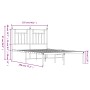 Estructura de cama con cabecero metal negro 120x190 cm de vidaXL, Camas y somieres - Ref: Foro24-353534, Precio: 110,81 €, De...