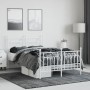 Estructura cama metal con cabecero y estribo blanco 120x190 cm de vidaXL, Camas y somieres - Ref: Foro24-353601, Precio: 125,...