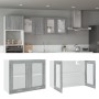 Vitrina colgante "Lyon" gris Sonoma 80x31x60 cm madera de ingeniería en Armarios de cocina | Comprar online en Foru.es