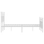 Estructura cama metal con cabecero y estribo blanco 120x190 cm de vidaXL, Camas y somieres - Ref: Foro24-353601, Precio: 125,...