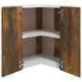 Armario esquinero colgante "Lyon" roble ahumado 57x57x60 cm Madera de ingeniería en Armarios de cocina | Comprar online en Foru.