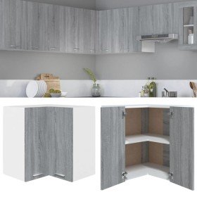 Armario esquinero colgante "Lyon" gris Sonoma 57x57x60 cm madera de ingeniería en Armarios de cocina | Comprar online en Foru.es