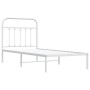 Estructura de cama de metal con cabecero blanco 90x200 cm de vidaXL, Camas y somieres - Ref: Foro24-352620, Precio: 65,88 €, ...