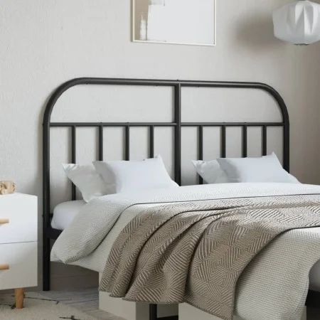 Black metal headboard 150 cm by vidaXL, Headboards and footboards - Ref: Foro24-353669, Price: 42,04 €, Discount: %