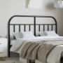 Cabecero de metal negro 150 cm de vidaXL, Cabeceros y pies de cama - Ref: Foro24-353669, Precio: 42,87 €, Descuento: %