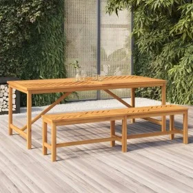 Mesa de comedor madera maciza de acacia 200x90x74 cm de vidaXL, Mesas de jardín - Ref: Foro24-362242, Precio: 254,38 €, Descu...