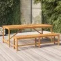 Mesa de comedor madera maciza de acacia 200x90x74 cm de vidaXL, Mesas de jardín - Ref: Foro24-362242, Precio: 254,38 €, Descu...