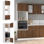 Mueble para microondas "Lyon" de roble marrón, 60 x 57 x 207 cm, madera de ingeniería, en Armarios de cocina | Comprar online en