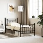 Estructura de cama con cabecero y estribo metal negro 90x190 cm de vidaXL, Camas y somieres - Ref: Foro24-353547, Precio: 89,...