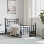 Estructura de cama con cabecero y estribo metal negro 90x190 cm de vidaXL, Camas y somieres - Ref: Foro24-353547, Precio: 89,...