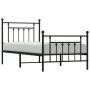 Estructura de cama con cabecero y estribo metal negro 90x190 cm de vidaXL, Camas y somieres - Ref: Foro24-353547, Precio: 89,...