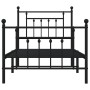 Estructura de cama con cabecero y estribo metal negro 90x190 cm de vidaXL, Camas y somieres - Ref: Foro24-353547, Precio: 89,...