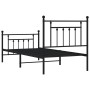 Estructura de cama con cabecero y estribo metal negro 90x190 cm de vidaXL, Camas y somieres - Ref: Foro24-353547, Precio: 89,...