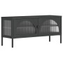 Mueble de TV vidrio y acero negro 105x35x50 cm de vidaXL, Muebles TV - Ref: Foro24-352998, Precio: 157,68 €, Descuento: %