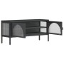 Mueble de TV vidrio y acero negro 105x35x50 cm de vidaXL, Muebles TV - Ref: Foro24-352998, Precio: 157,68 €, Descuento: %