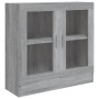 Vitrina de madera contrachapada gris sonoma 82,5x30,5x80 cm en Librerías y estanterías | Comprar online en Foru.es
