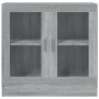 Vitrina de madera contrachapada gris sonoma 82,5x30,5x80 cm en Librerías y estanterías | Comprar online en Foru.es