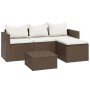 Set muebles de jardín ratán sintético marrón de vidaXL, Conjuntos de jardín - Ref: Foro24-362329, Precio: 318,16 €, Descuento: %