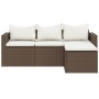 Set muebles de jardín ratán sintético marrón de vidaXL, Conjuntos de jardín - Ref: Foro24-362329, Precio: 318,16 €, Descuento: %
