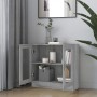 Vitrina de madera contrachapada gris sonoma 82,5x30,5x80 cm en Librerías y estanterías | Comprar online en Foru.es