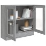 Vitrina de madera contrachapada gris sonoma 82,5x30,5x80 cm en Librerías y estanterías | Comprar online en Foru.es