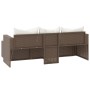 Set muebles de jardín ratán sintético marrón de vidaXL, Conjuntos de jardín - Ref: Foro24-362329, Precio: 318,16 €, Descuento: %