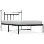 Estructura de cama con cabecero metal negro 107x203 cm de vidaXL, Camas y somieres - Ref: Foro24-353533, Precio: 86,96 €, Des...