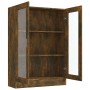 Vitrina madera contrachapada roble ahumado 82,5x30,5x115 cm en Librerías y estanterías | Comprar online en Foru.es