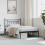 Estructura de cama con cabecero metal negro 107x203 cm de vidaXL, Camas y somieres - Ref: Foro24-353533, Precio: 86,96 €, Des...