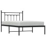 Estructura de cama con cabecero metal negro 107x203 cm de vidaXL, Camas y somieres - Ref: Foro24-353533, Precio: 86,96 €, Des...