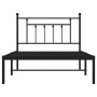 Estructura de cama con cabecero metal negro 107x203 cm de vidaXL, Camas y somieres - Ref: Foro24-353533, Precio: 86,96 €, Des...