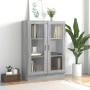 Vitrina madera contrachapada gris Sonoma 82,5x30,5x115 cm en Librerías y estanterías | Comprar online en Foru.es