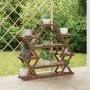 Soporte para flores de madera maciza abeto 110x25x105 cm de vidaXL, Soportes para macetas - Ref: Foro24-362877, Precio: 44,82...