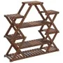 Soporte para flores de madera maciza abeto 110x25x105 cm de vidaXL, Soportes para macetas - Ref: Foro24-362877, Precio: 44,82...