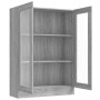 Vitrina madera contrachapada gris Sonoma 82,5x30,5x115 cm en Librerías y estanterías | Comprar online en Foru.es