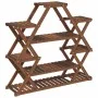 Soporte para flores de madera maciza abeto 110x25x105 cm de vidaXL, Soportes para macetas - Ref: Foro24-362877, Precio: 44,82...