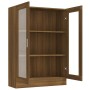Vitrina madera contrachapada roble marrón 82,5x30,5x115 cm en Librerías y estanterías | Comprar online en Foru.es