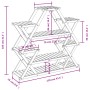 Soporte para flores de madera maciza abeto 110x25x105 cm de vidaXL, Soportes para macetas - Ref: Foro24-362877, Precio: 42,60...
