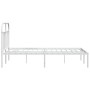 Estructura de cama de metal con cabecero blanca 140x190 cm de vidaXL, Camas y somieres - Ref: Foro24-353684, Precio: 97,50 €,...
