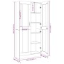 Vitrina madera contrachapada roble ahumado 82,5x30,5x185 cm en Librerías y estanterías | Comprar online en Foru.es