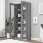 Vitrina de madera contrachapada gris sonoma 82,5x30,5x185 cm en Librerías y estanterías | Comprar online en Foru.es