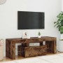 Mueble de TV con luces LED roble ahumado 120x35x40 cm en Muebles TV | Comprar online en Foru.es