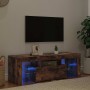 Mueble de TV con luces LED roble ahumado 120x35x40 cm en Muebles TV | Comprar online en Foru.es