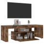 Mueble de TV con luces LED roble ahumado 120x35x40 cm en Muebles TV | Comprar online en Foru.es