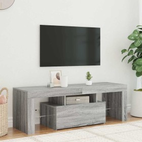 Mueble de TV con luces LED gris Sonoma 120x35x40 cm en Muebles TV | Comprar online en Foru.es