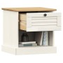 Mesita de noche VIGO madera maciza de pino blanco 42x35x42 cm de vidaXL, Mesitas de noche - Ref: Foro24-353155, Precio: 54,10...