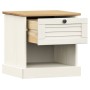 Mesita de noche VIGO madera maciza de pino blanco 42x35x42 cm de vidaXL, Mesitas de noche - Ref: Foro24-353155, Precio: 54,10...